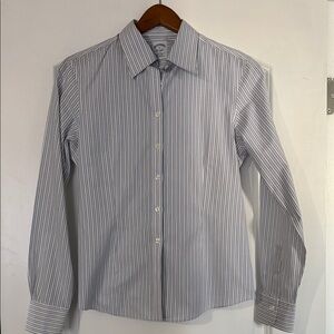Brooks Brothers Blue and White Striped Dress Shirt